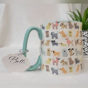 10 Strawberry Street Bella Ceramic Mug with Colorful Dogs Design